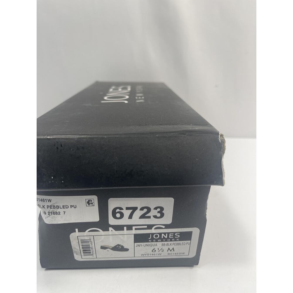Jones New York Shoes Women's Size 6.5 Black Uniqua Slide Block Heel Sandals Box - Picture 10 of 11